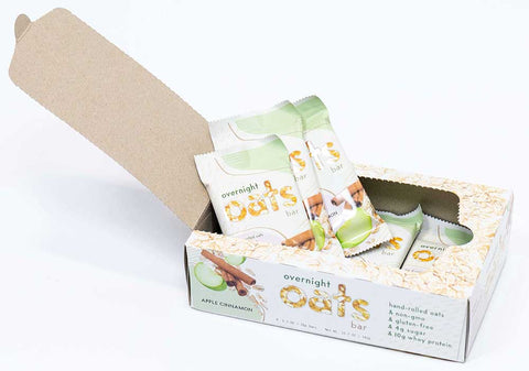 Detour Apple Cinnamon Overnight Oats Bar - 9 count per pack -- 6 packs per case