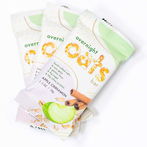 Detour Apple Cinnamon Overnight Oats Bar - 9 count per pack -- 6 packs per case
