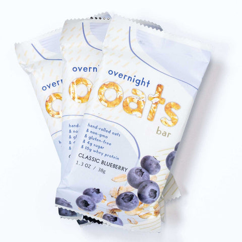 Detour Blueberry Overnight Oats Bar - 9 count per pack -- 6 packs per case