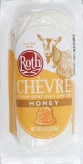 Roth Chevre Honey Goat Milk Cheese Log, 4 Ounce -- 12 per case