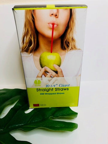 Goldmax Red Wrapped Jumbo Straw, 10.25 inch - 500 count per pack -- 10 packs per case