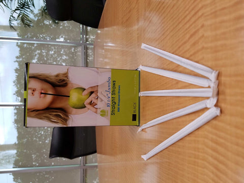 Goldmax Wrapped Black Jumbo Straw, 10.25 inch -- 5000 per case.