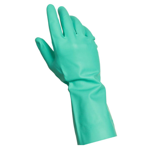 Handgards Large Green Heavy Duty Utility Lined Reusable Glove, 12 inch -- 12 per case.