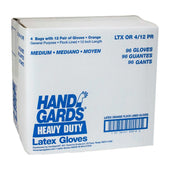 Handgards Medium Orange Latex Heavy Duty Utility Reusable Glove, 12 inch -- 4 per case.
