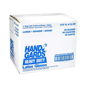 Handgards Large Yellow Latex Heavy Duty Utility Reusable Glove, 12 inch -- 4 per case.