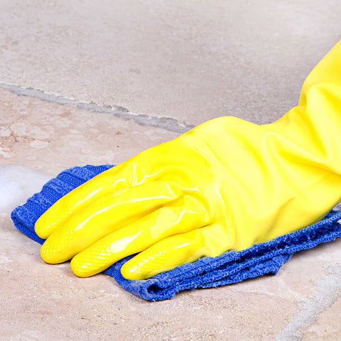 Handgards Large Yellow Latex Heavy Duty Utility Reusable Glove, 12 inch -- 4 per case.