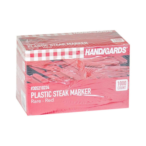 Handgards Red Rare Disposable Plastic Steak Marker -- 2000 per case.