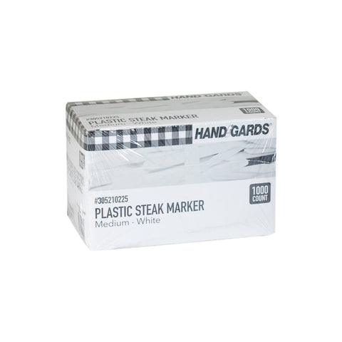 Handgards White Medium Disposable Plastic Steak Marker -- 2000 per case.