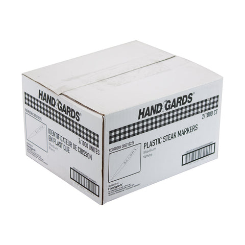Handgards White Medium Disposable Plastic Steak Marker -- 2000 per case.
