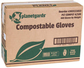 Planetgards Large Green Powder Free Compostable Gloves -- 400 per case