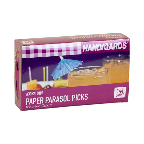 Handgards Paper Disposable Wood Parasol Pick, 4 inch -- 7200 per case.