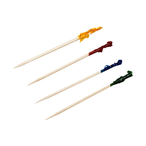 Handgards Disposable Wood Frill Pick, 4 inch -- 10000 per case.