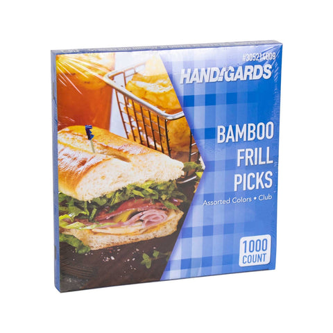 Handgards Disposable Wood Frill Pick, 4 inch -- 10000 per case.