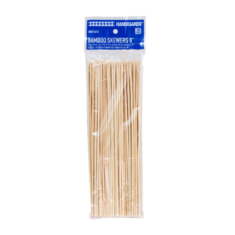 Handgards Disposable Bamboo Skewer, 8 inch -- 10000 per case.