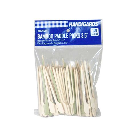 Handgards Bamboo Paddle Pick, 3.5 inch -- 1000 per case.