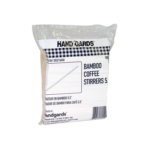 Handgards Bamboo Coffee Stirrer, 5.5 inch -- 10000 per case.