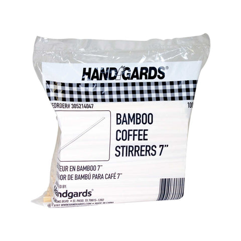 Handgards Bamboo Coffee Stirrer, 7 inch -- 5000 per case.