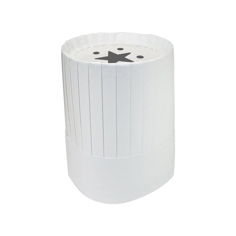 NeatGards White Wide Pleat Disposable Paper Chef Hat, 7 inch -- 12 per case.