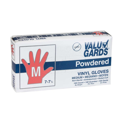 Handgards Eclipse Value Medium POWDERED Vinyl Glove - 100 per pack -- 10 packs per case.