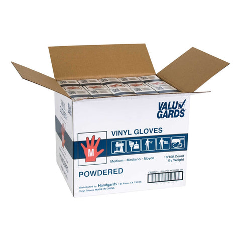 Handgards Eclipse Value Medium POWDERED Vinyl Glove - 100 per pack -- 10 packs per case.