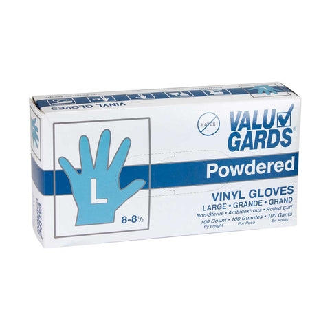 Handgards Eclipse Value Large POWDERED Vinyl Glove - 100 per pack -- 10 packs per case.