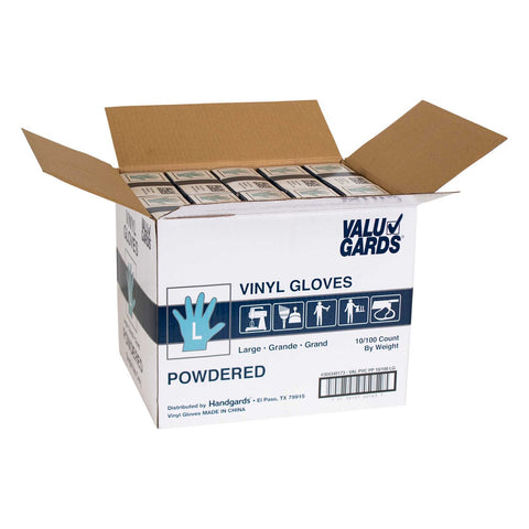 Handgards Eclipse Value Large POWDERED Vinyl Glove - 100 per pack -- 10 packs per case.
