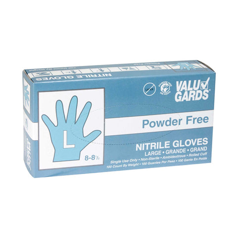 HandGards ValuGards Nitrile White Large Disposable Glove -- 1000 per case.