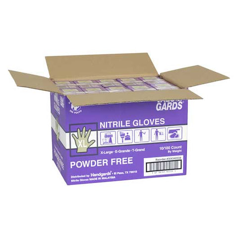 ValuGards Purple Extra Large Disposable Nitrile Gloves -- 1000 per case.
