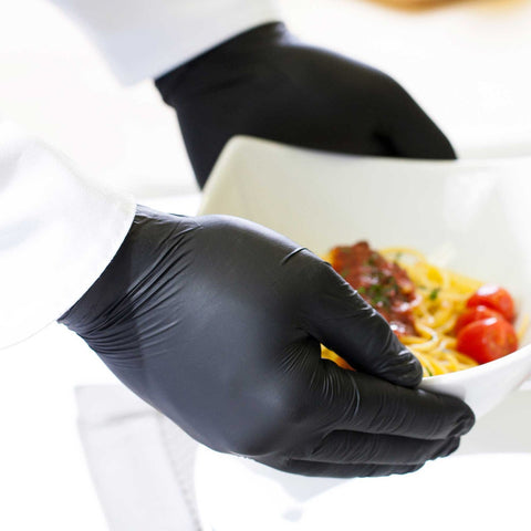 Handgards Black Powder Free Small Disposable Nitrile Gloves -- 1000 per case.