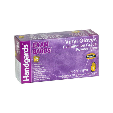 Handgards Small Clear Vinyl Exam Grade Disposable Glove -- 10 per case.