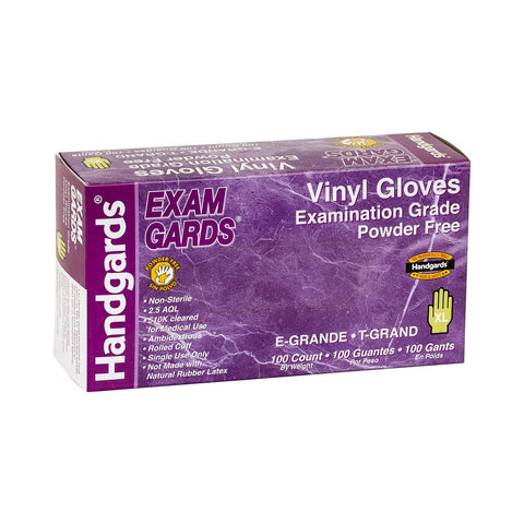 Handgards Extra Large Clear Vinyl Exam Grade Disposable Glove -- 10 per case.