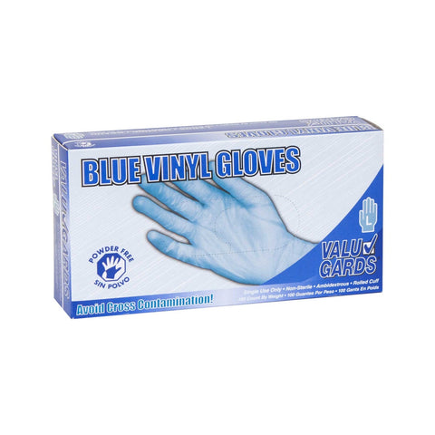 Handgards Large Blue Vinyl Disposable Glove -- 10 per case.