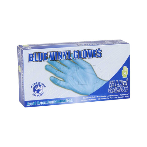 Handgards Extra Large Blue Vinyl Disposable Glove -- 10 per case.