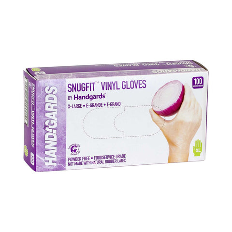 Handgards Extra Large Standarad Clear Vinyl Disposable Glove -- 10 per case.