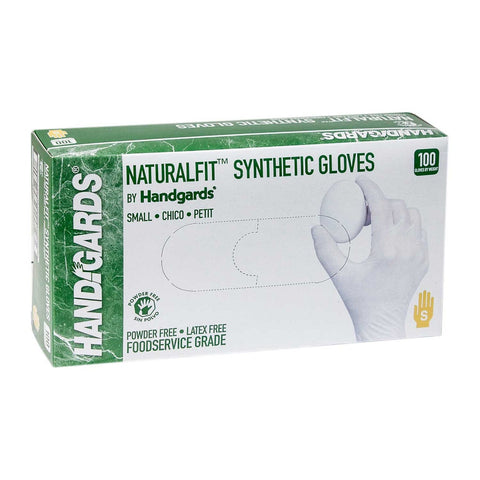 Handgards Small White Synthetic Disposable Glove -- 10 per case.