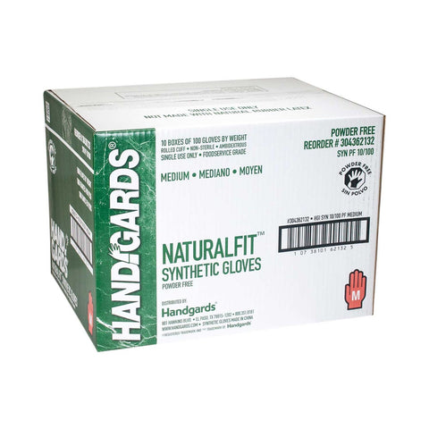 Handgards Medium White Synthetic Disposable Glove -- 10 per case.