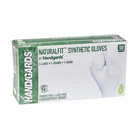 Handgards Extra Large White Synthetic Disposable Glove -- 10 per case.