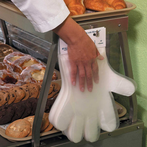 Handgards Clear Quickserve Poly Disposable Gloves -- 1000 per case.