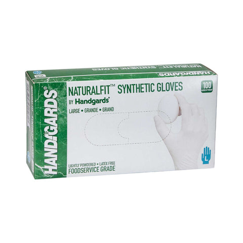 HandGards Large Synthetic Disposable White Glove -- 400 per case.