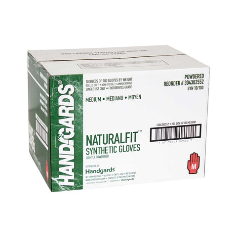 Handgards Synthetic Disposable Gloves Medium, 100 count per pack -- 10 per case
