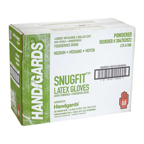 Glove (Latex Disposable Gloves) Powdered, Medium, Ivory, 4 Case --- 100 Count