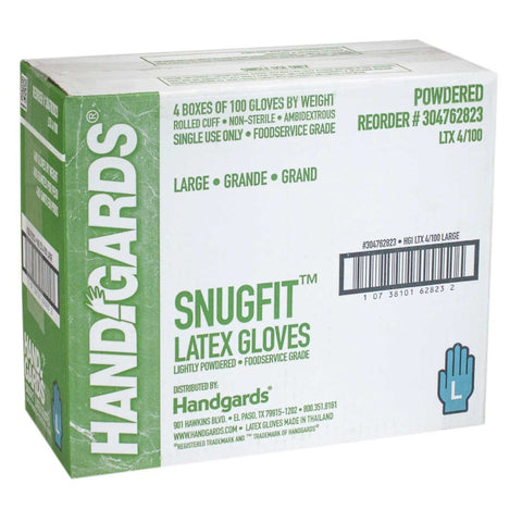 Glove (Latex Disposable Gloves) Powdered, Large, Ivory, 4 Case --- 100 Count