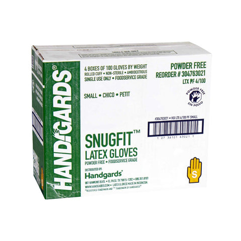 Glove (Latex Disposable Glove - Powder-Free) Small, Ivory, 4 Case --- 100 Count