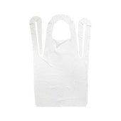 Valugards Economy Poly Embossed White Light Duty Apron, 24 x 42 inch - 100 count per pack -- 10 packs per case