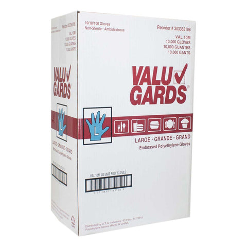 Glove, Poly Clear, Large, Imported, Wrist Length, 10 Case --- 10/100 Count