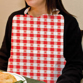 Handgards NeatGards Poly Red Gingham Adult Disposable Bib, 15 x 19.75 inch -- 500 per case.