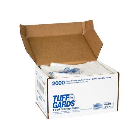 Bag (TuffGardsÂ® Pre-Portioning Bags) Clear Monday, Preportioned 6.5 X 7 --- 2000 Count [7days 7 colors]