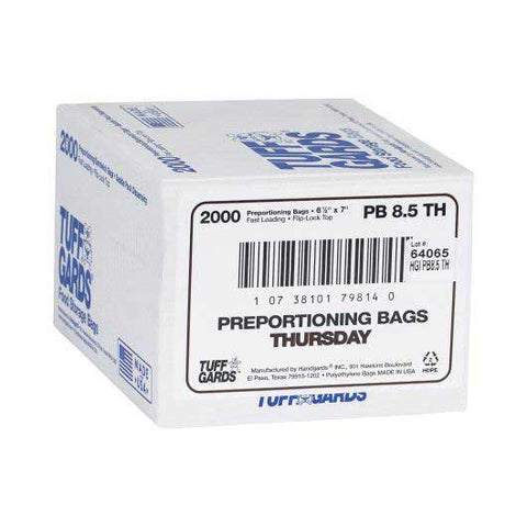 Handgards Tuffgards 2M High Density Brown Thursday Preportioning Bag -- 2000 per case