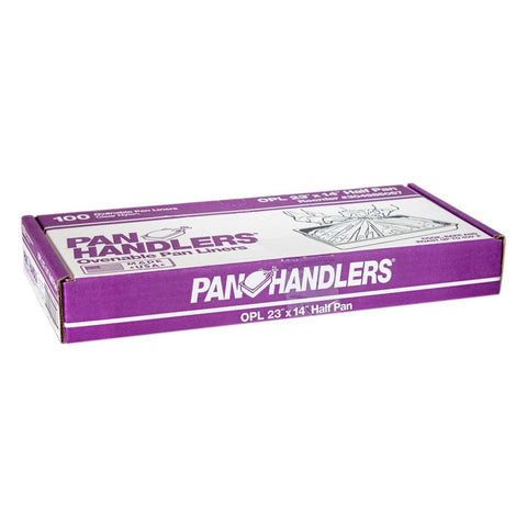 PanHandlers Clear Nylon Ovenable Pan Liner, 23 x 14 inch -- 100 per case.