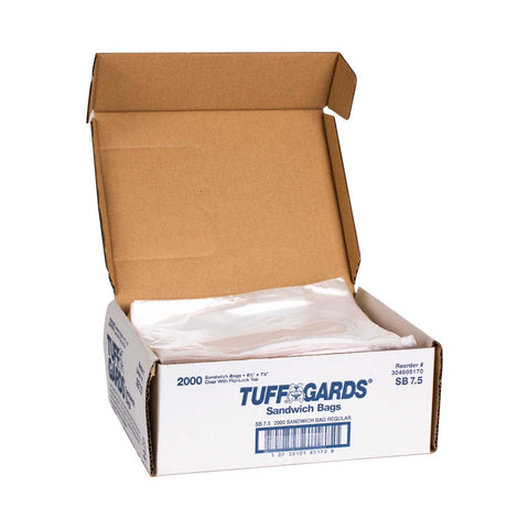 Handgards Clear Sandwich Bags, 6X7, 2000 --- Count